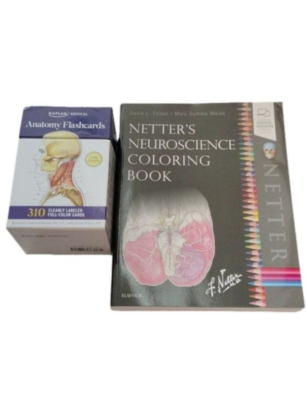 Kaplan Medical Anatomy Flashcards + Netter's Neuroscience Coloring Book